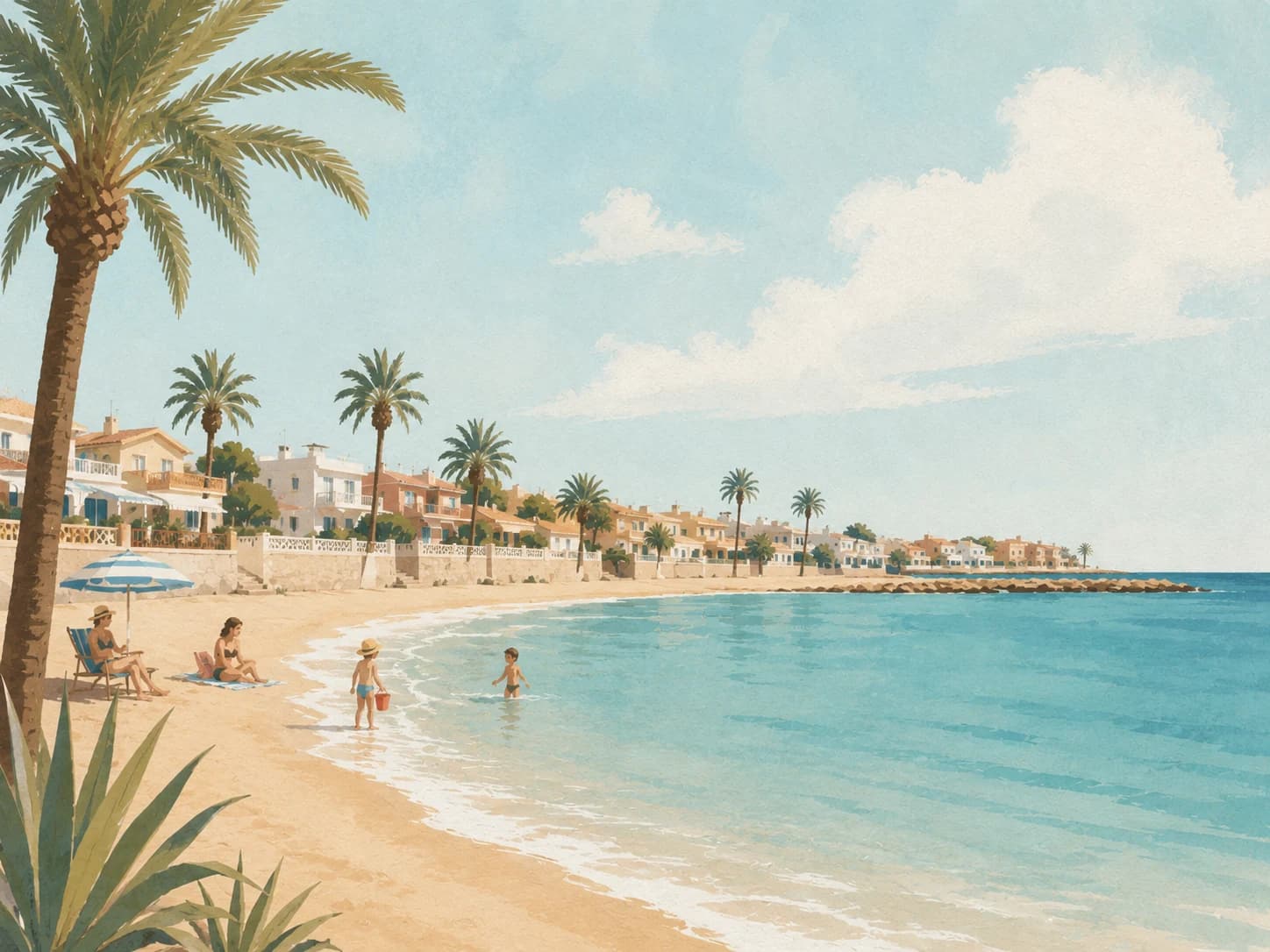 Los Náufragos – badested ved kysten av Torrevieja