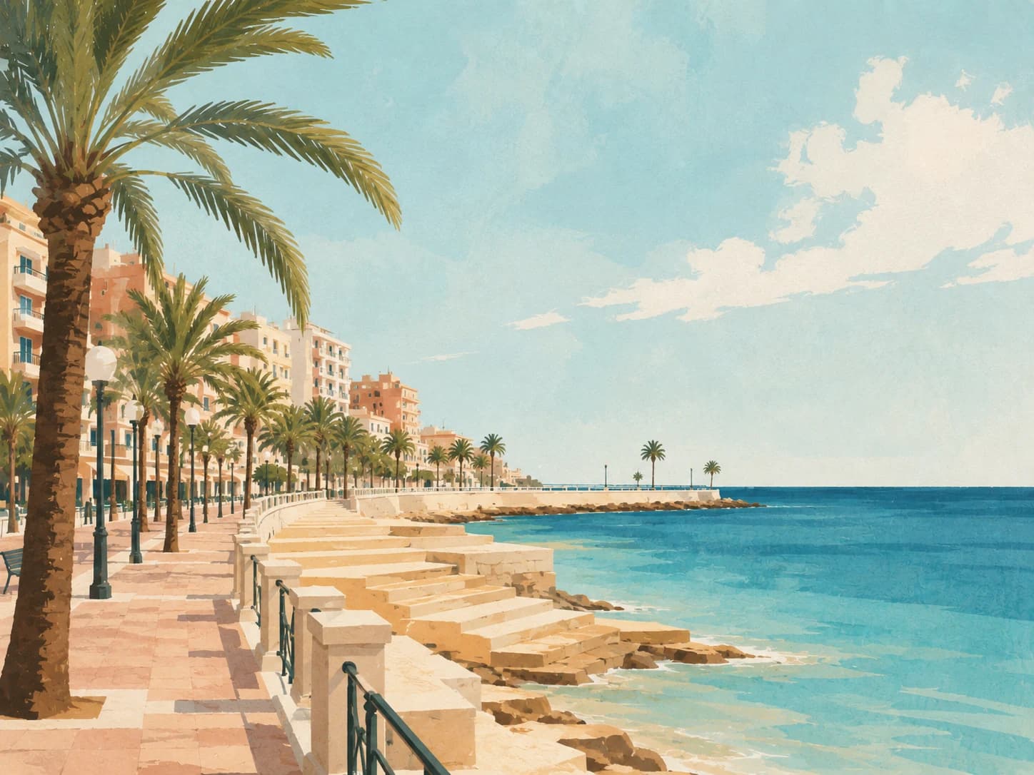 Paseo Juan Aparicio – badested ved kysten av Torrevieja