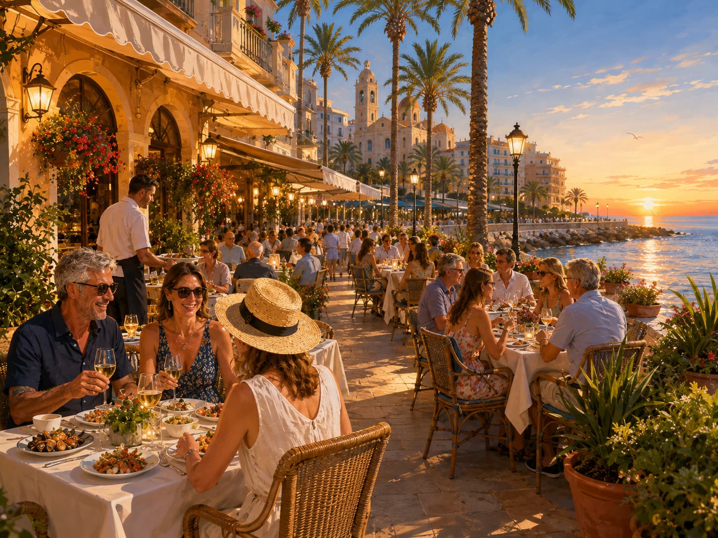 Restaurant and plaza atmosphere in the Torrevieja area